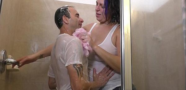  Amazon Vanessa Rain with Boy Toy in the Shower